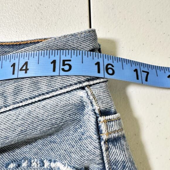 Agolde Riley High Rise Straight Crop Light Blue Wash Women 29 - Picture 6 of 8